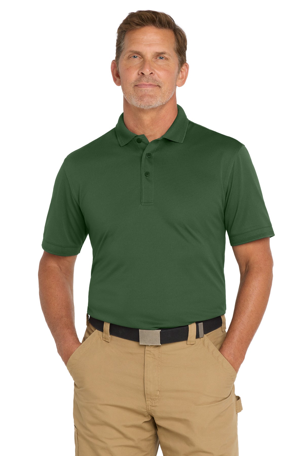 CornerStone  Industrial Snag-Proof Pique Polo - Dark Green