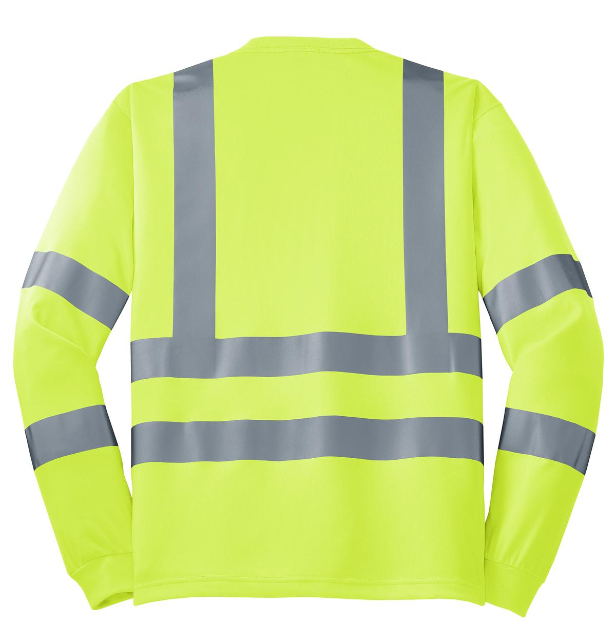 CornerStone - ANSI 107 Class 3 Long Sleeve Snag-Resistant Reflective T-Shirt - Safety Yellow