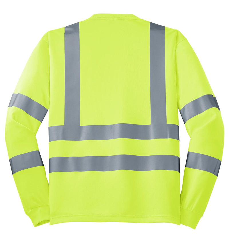 CornerStone - ANSI 107 Class 3 Long Sleeve Snag-Resistant Reflective T-Shirt - Safety Yellow