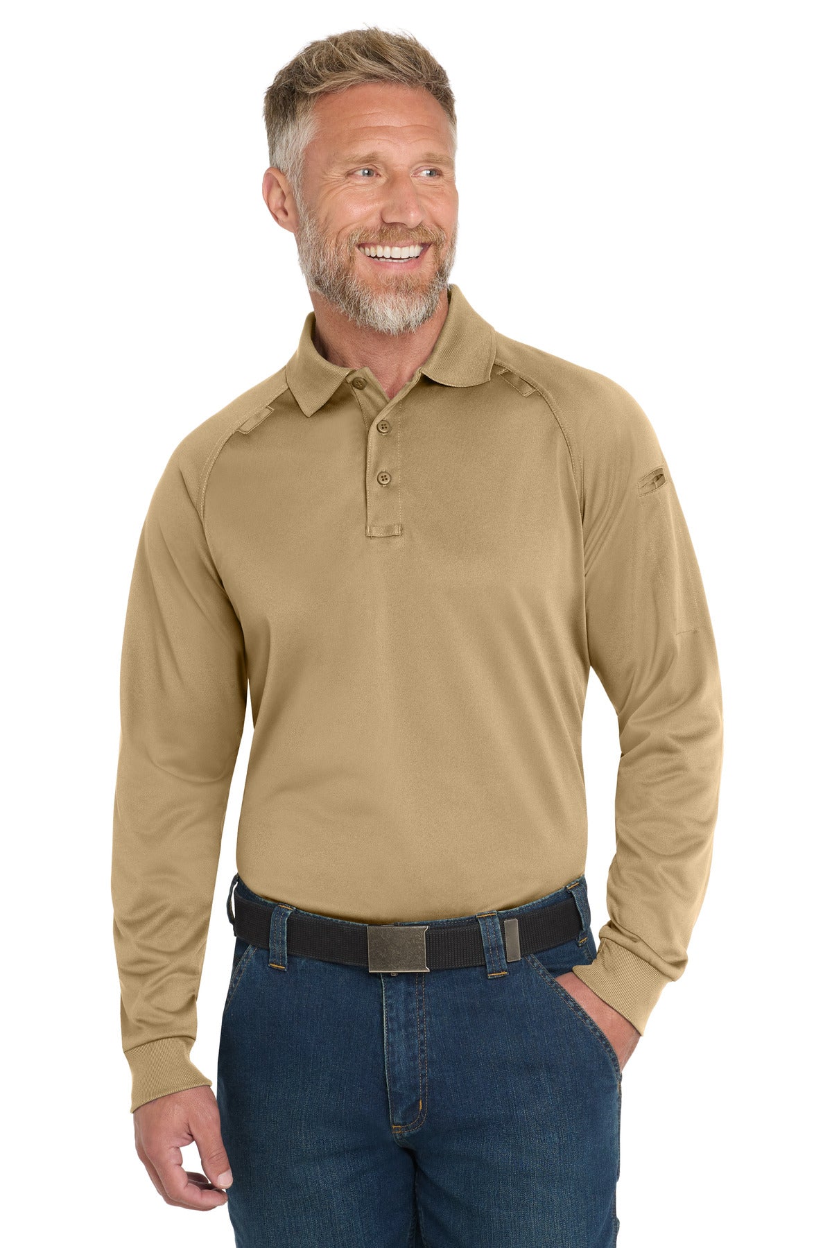 CornerStone - Select Long Sleeve Snag-Proof Tactical Polo - Tan
