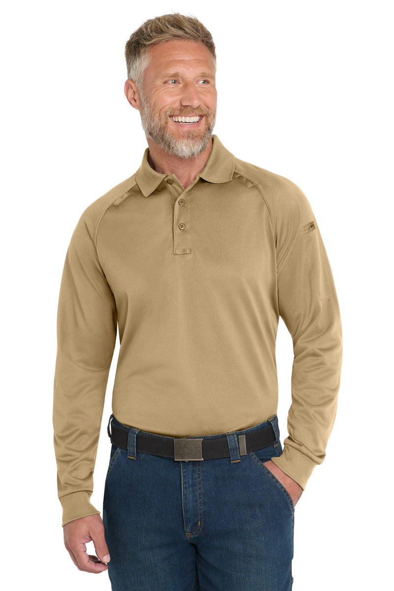 CornerStone - Select Long Sleeve Snag-Proof Tactical Polo - Tan