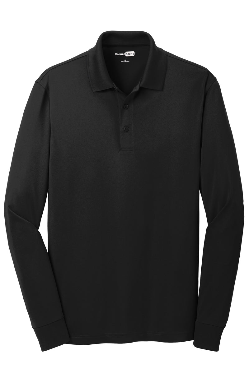 CornerStone Select Snag-Proof Long Sleeve Polo - Black