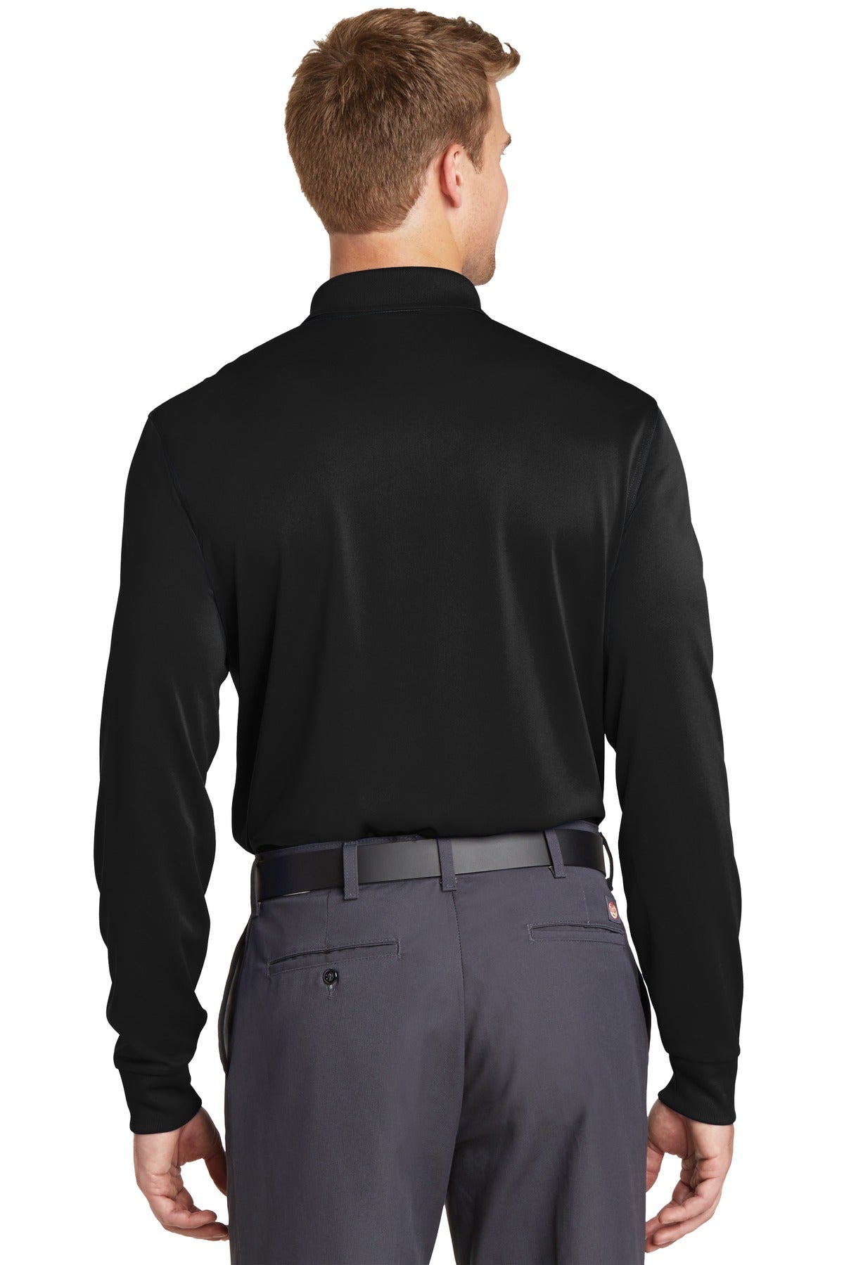 CornerStone Select Snag-Proof Long Sleeve Polo - Black