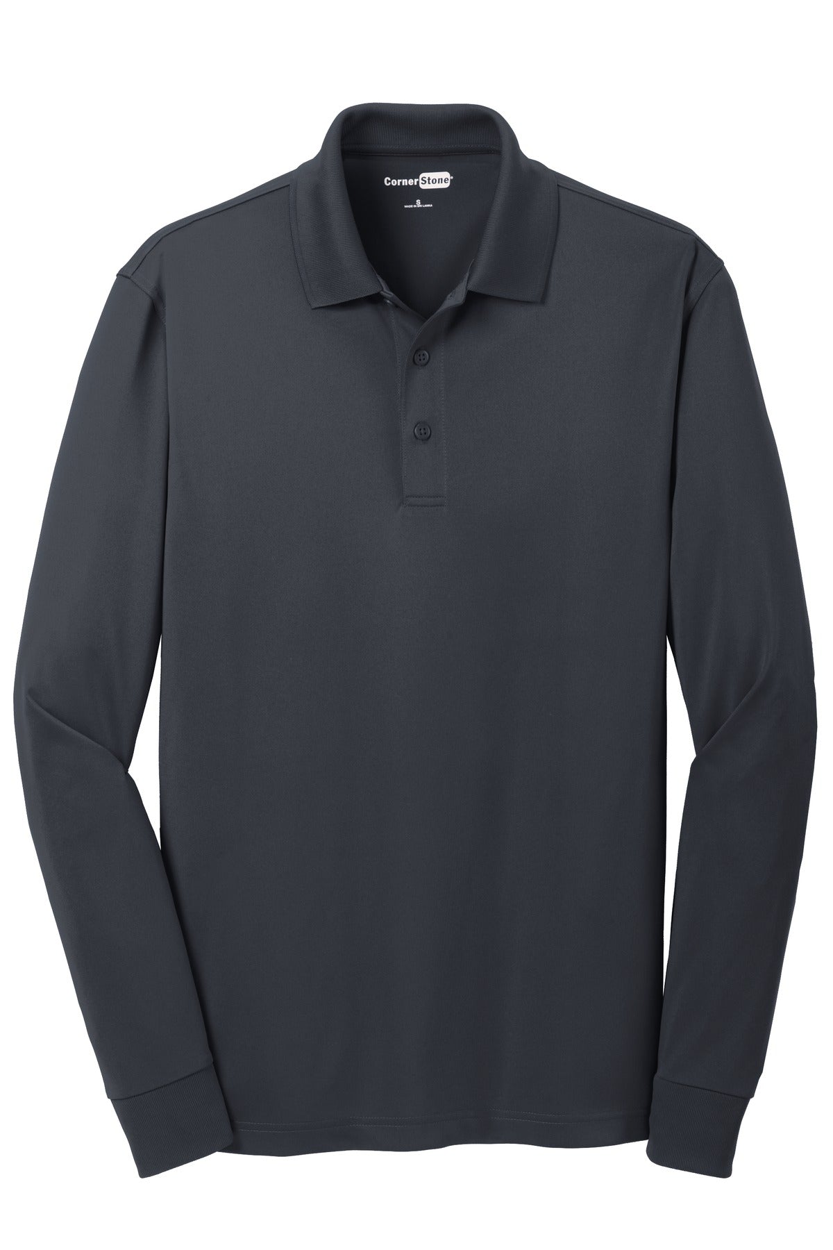 CornerStone Select Snag-Proof Long Sleeve Polo - Charcoal