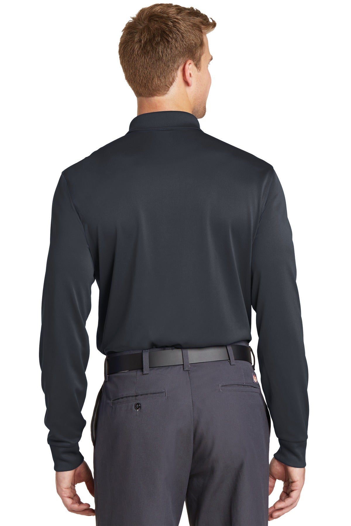 CornerStone Select Snag-Proof Long Sleeve Polo - Charcoal