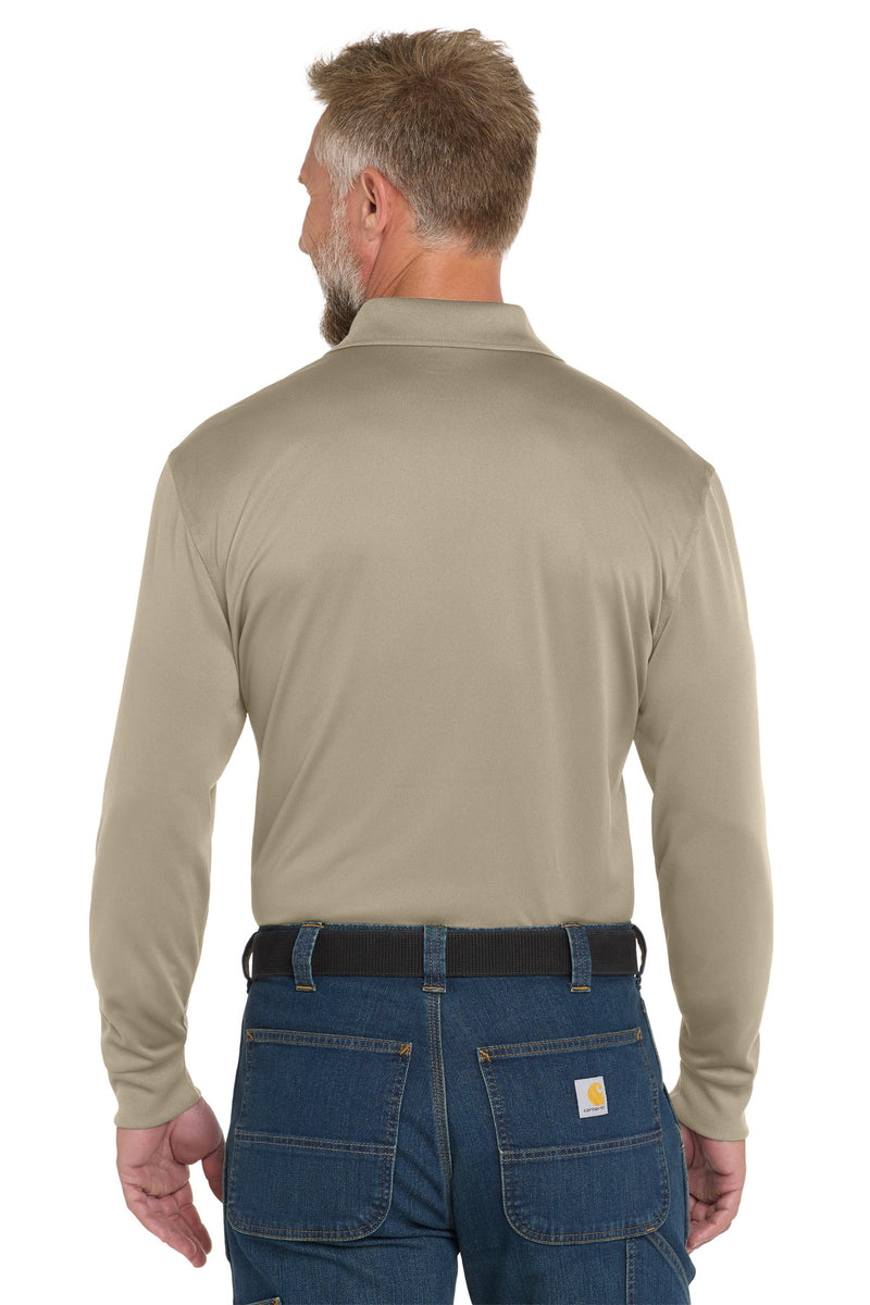 CornerStone Select Snag-Proof Long Sleeve Polo - Tan