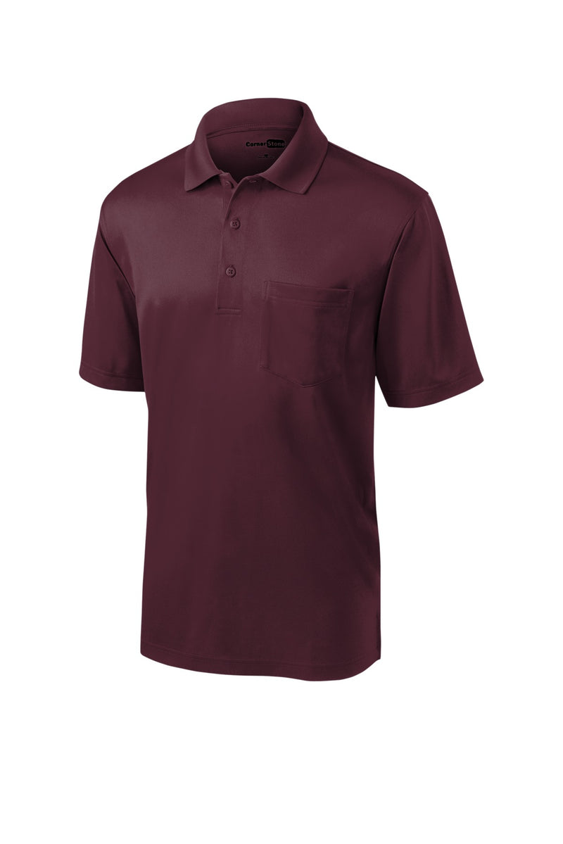 CornerStone Select Snag-Proof Pocket Polo - Maroon