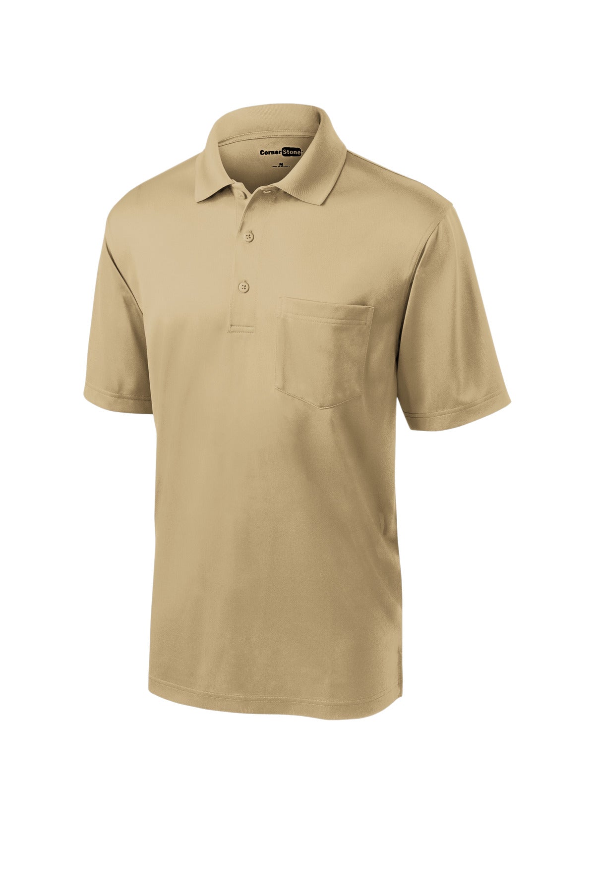 CornerStone Select Snag-Proof Pocket Polo - Tan