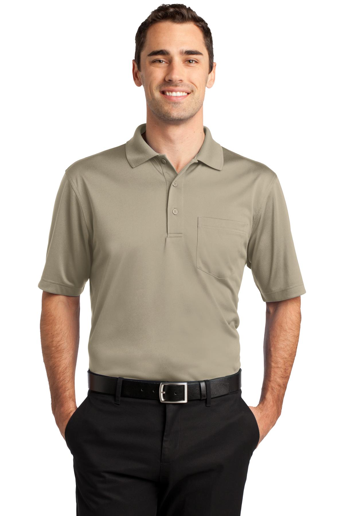 CornerStone Select Snag-Proof Pocket Polo - Tan