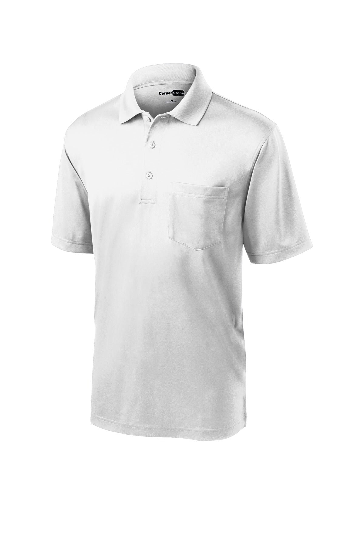 CornerStone Select Snag-Proof Pocket Polo - White