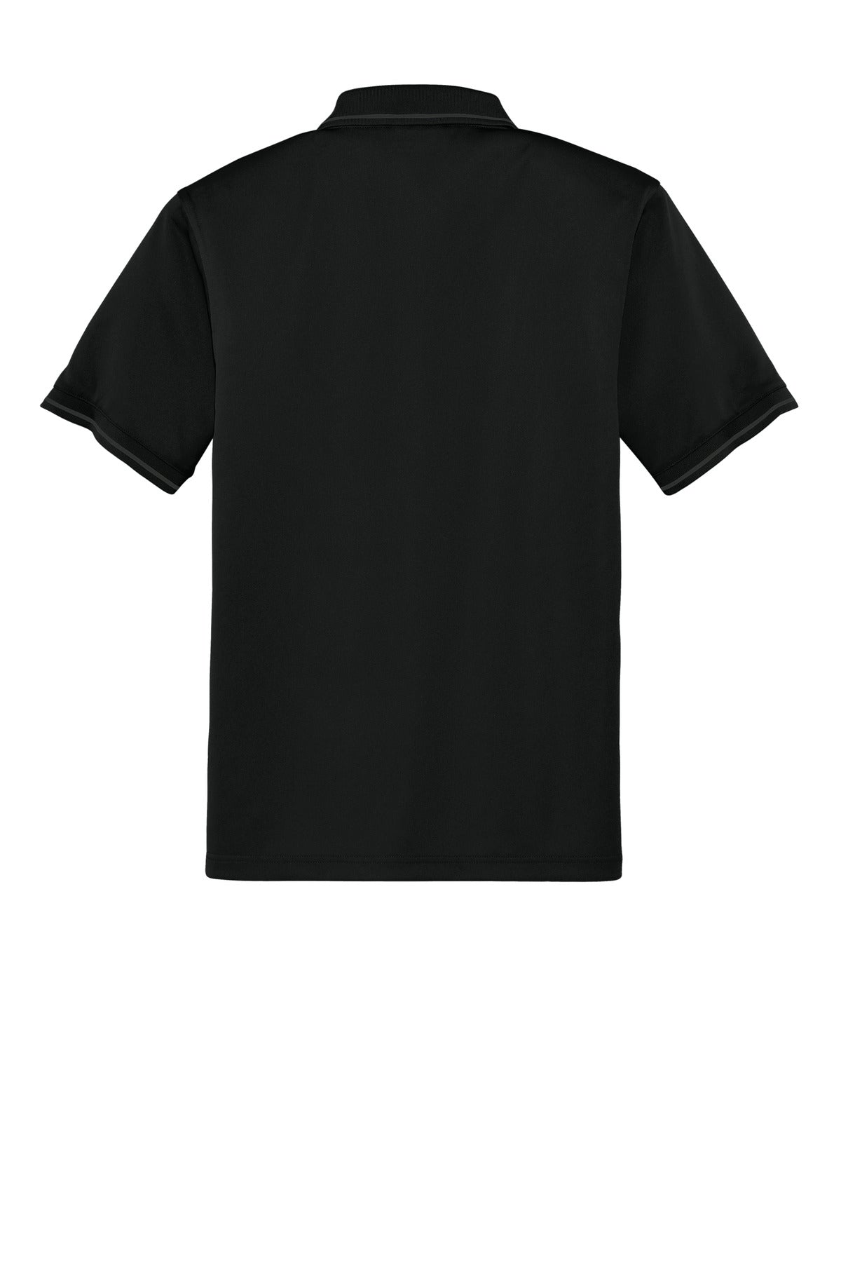 CornerStone Select Snag-Proof Tipped Pocket Polo - Black/ Smoke Grey
