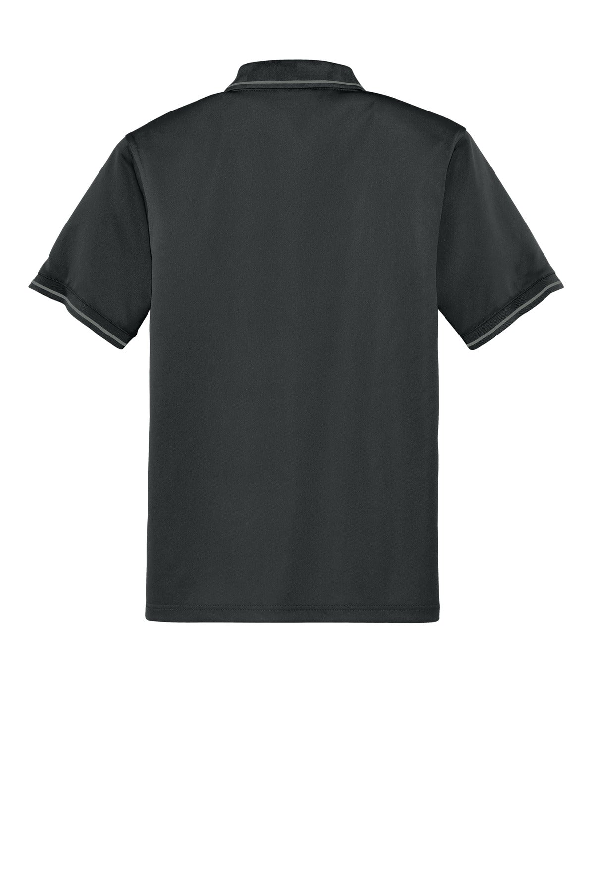 CornerStone Select Snag-Proof Tipped Pocket Polo - Charcoal/ Light Grey