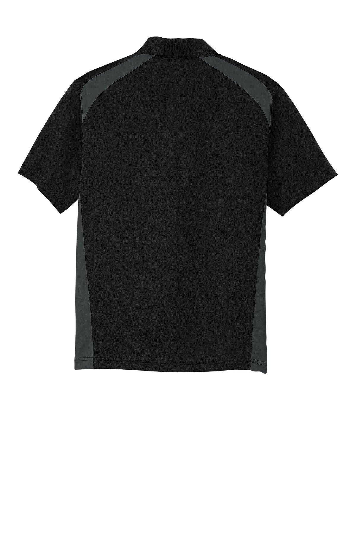 CornerStone Select Snag-Proof Two Way Colorblock Pocket Polo - Black/ Charcoal