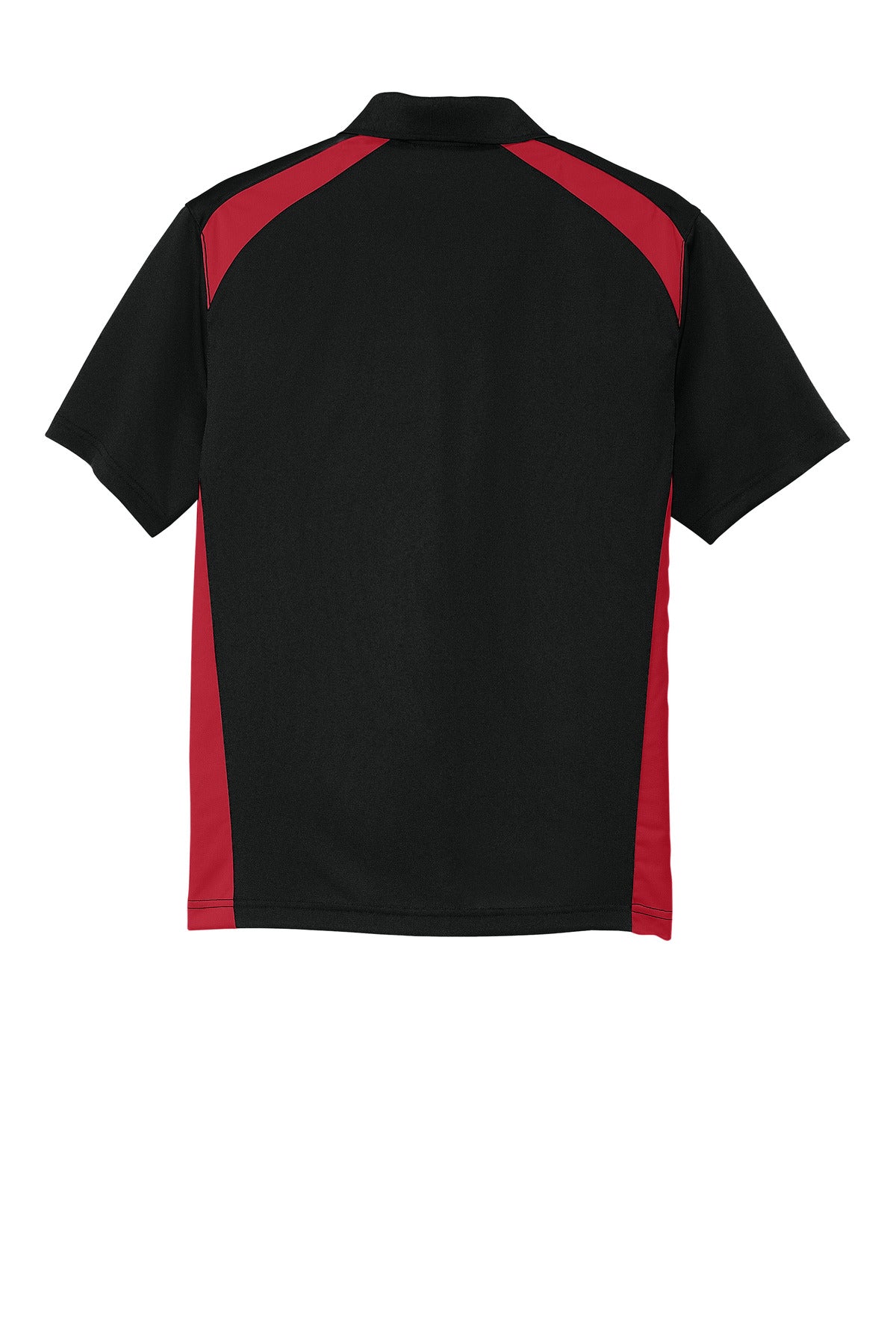 CornerStone Select Snag-Proof Two Way Colorblock Pocket Polo - Black/ Red