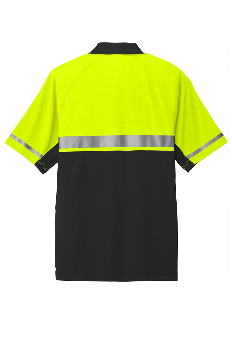 CornerStone  Select Lightweight Snag-Proof Enhanced Visibility Polo - Safety Yellow/ Black
