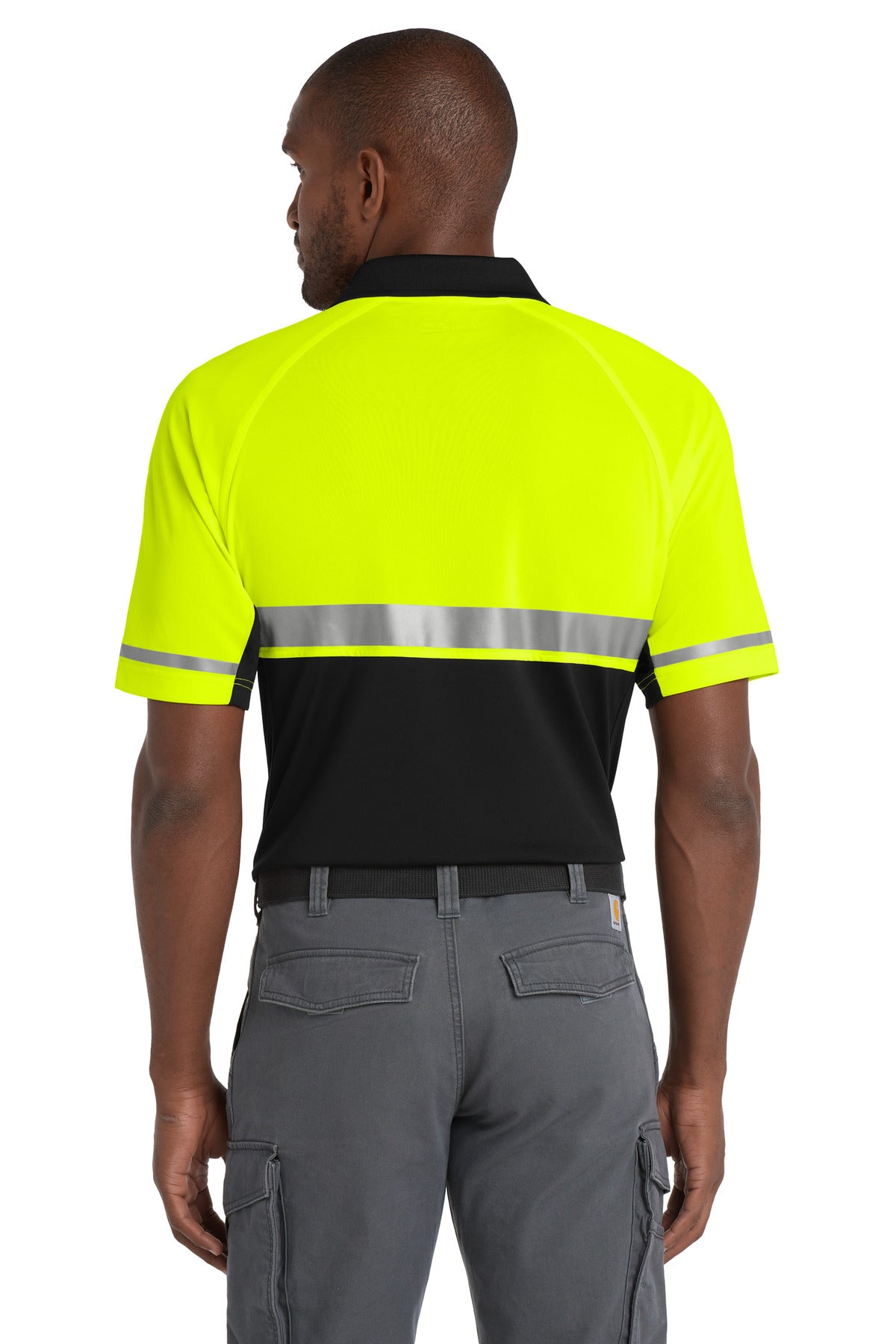 CornerStone  Select Lightweight Snag-Proof Enhanced Visibility Polo - Safety Yellow/ Black