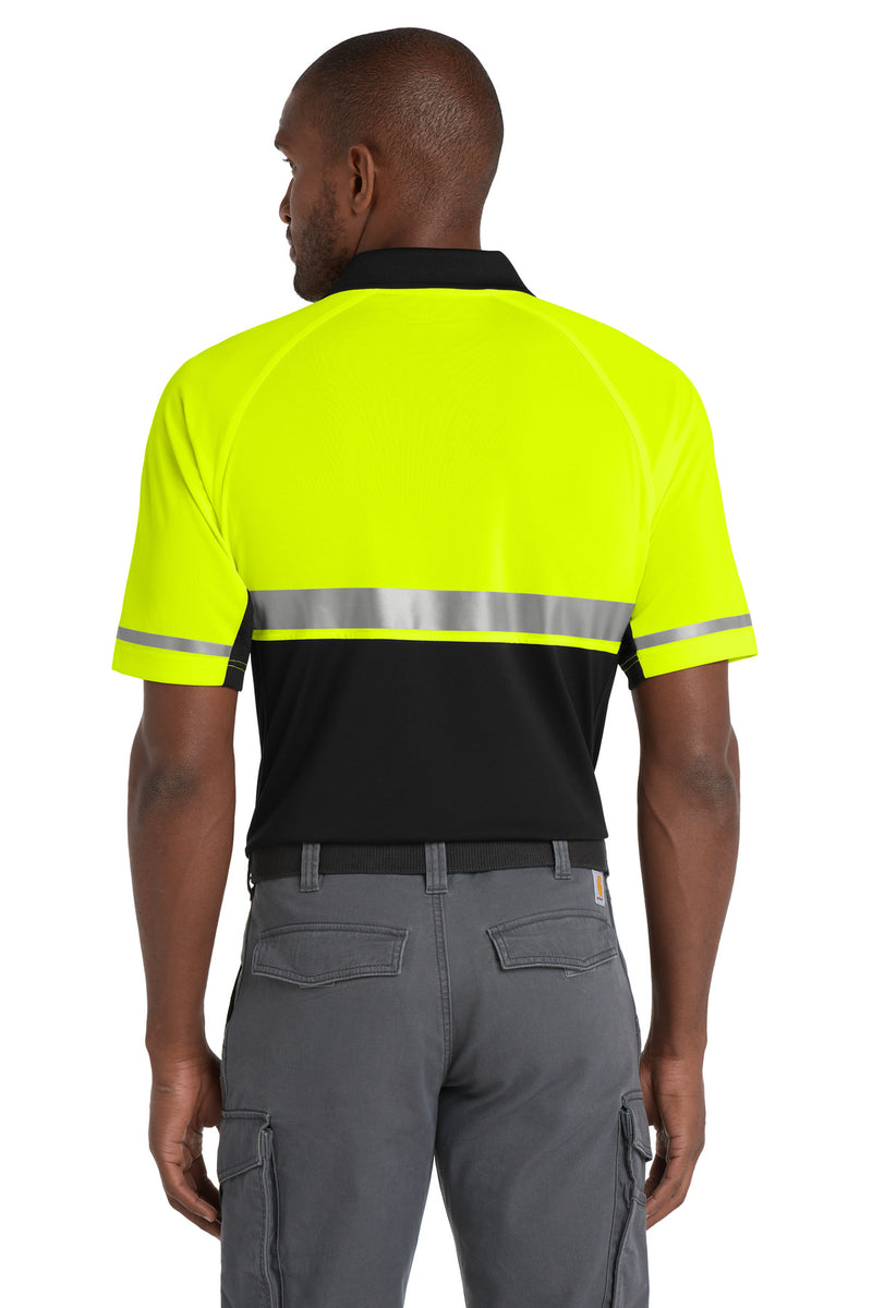 CornerStone  Select Lightweight Snag-Proof Enhanced Visibility Polo - Safety Yellow/ Black