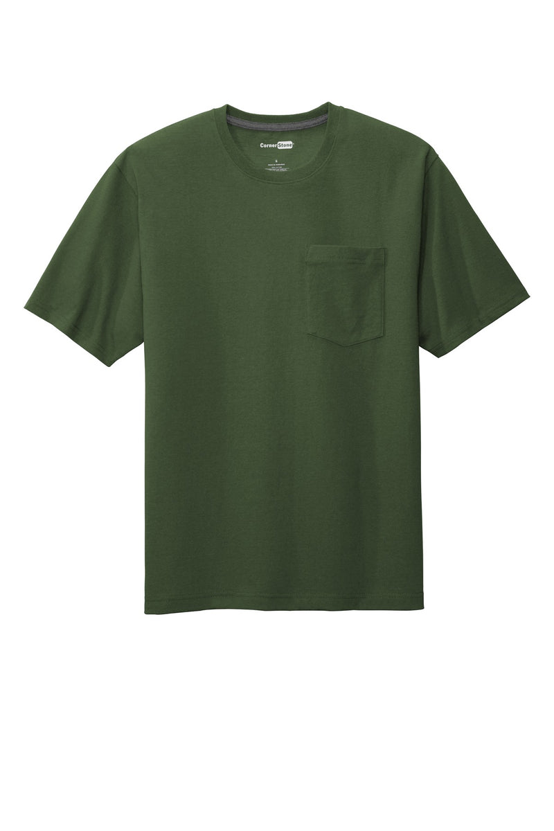 CornerStone  Workwear Pocket Tee - Dark Green