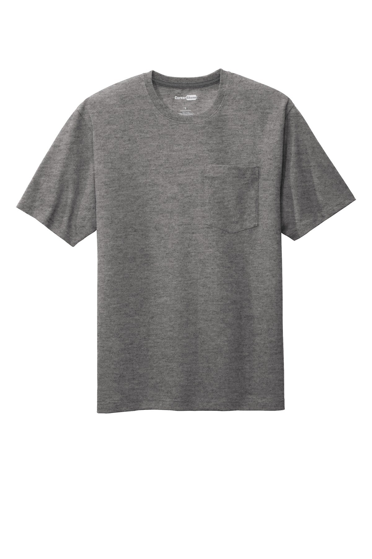 CornerStone  Workwear Pocket Tee - Heathered Charcoal