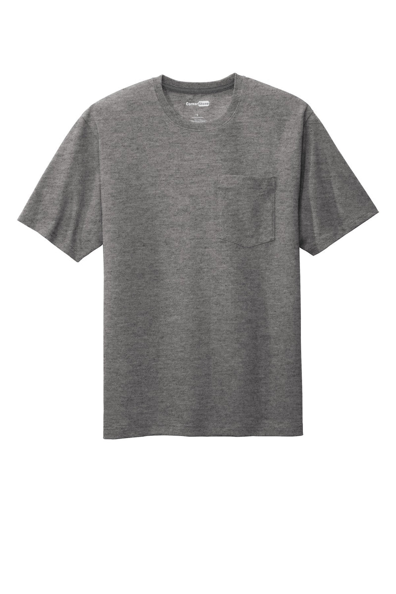 CornerStone  Workwear Pocket Tee - Heathered Charcoal