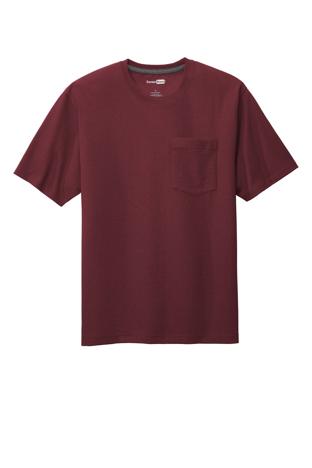 CornerStone  Workwear Pocket Tee - Maroon