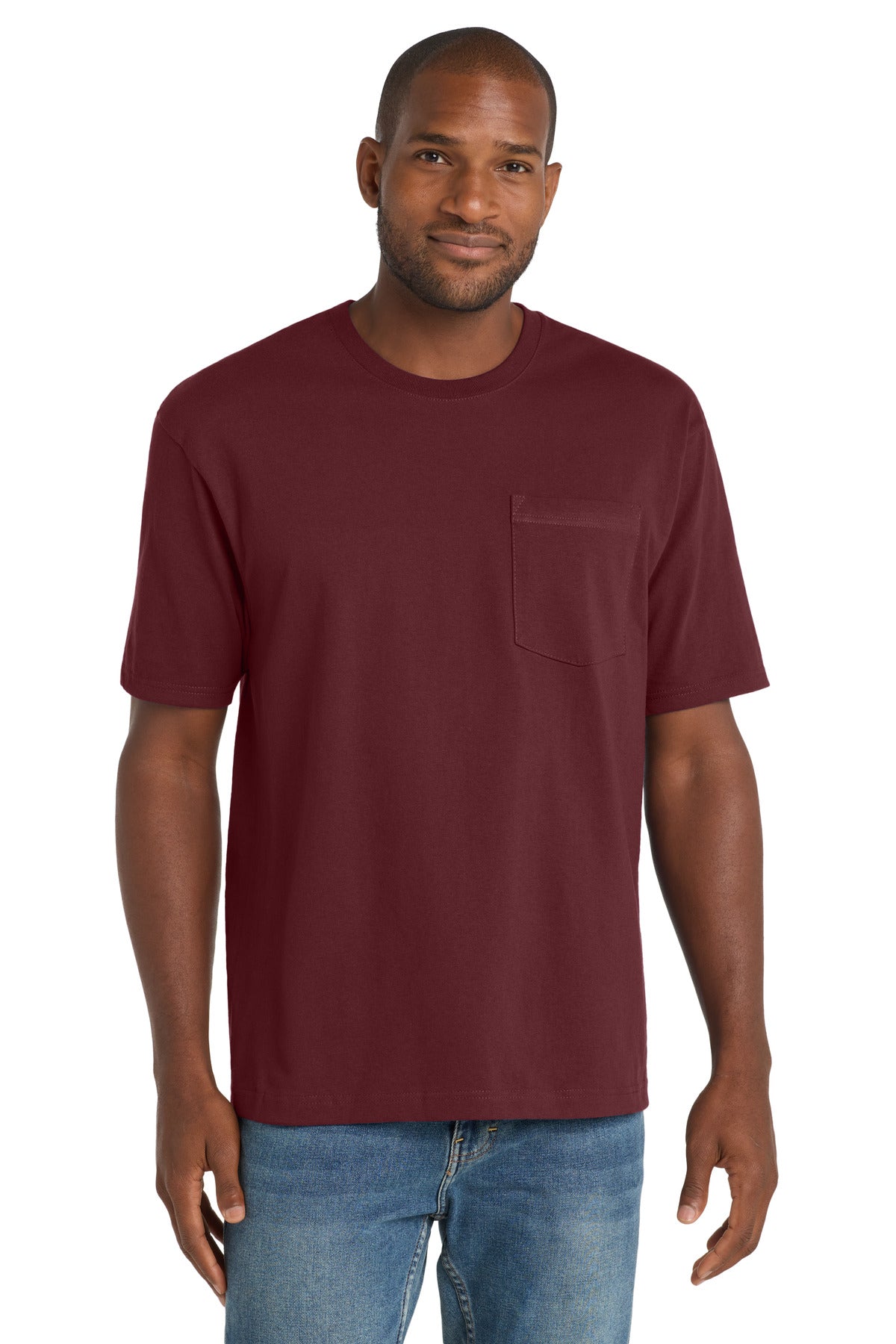 CornerStone  Workwear Pocket Tee - Maroon