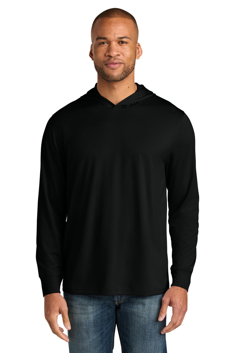 CornerStone Workwear Pro Long Sleeve Hooded Tee - Black