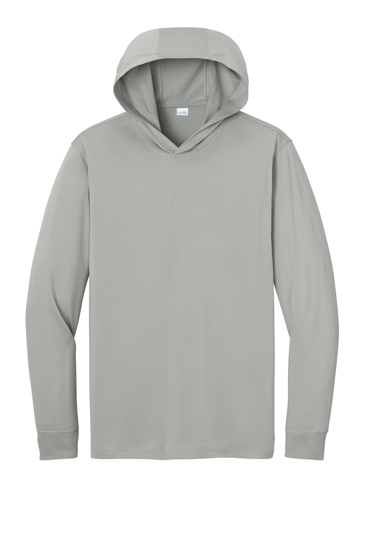 CornerStone Workwear Pro Long Sleeve Hooded Tee - Light Grey