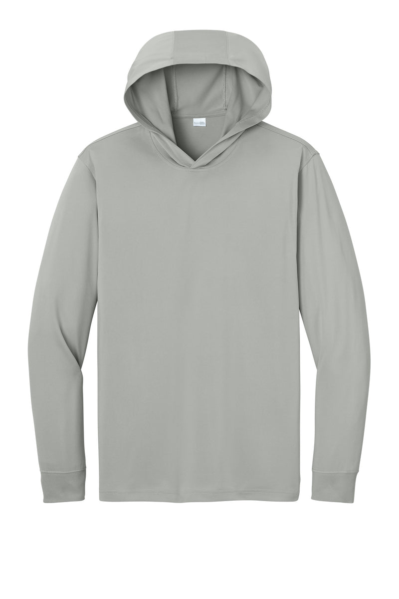 CornerStone Workwear Pro Long Sleeve Hooded Tee - Light Grey