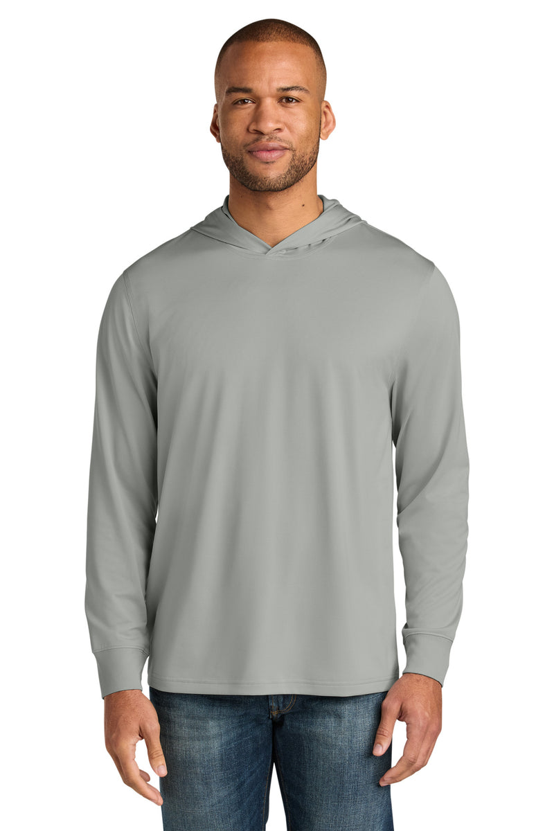 CornerStone Workwear Pro Long Sleeve Hooded Tee - Light Grey