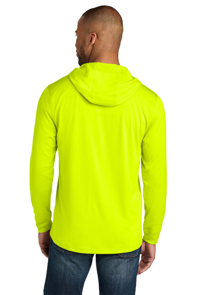 CornerStone Workwear Pro Long Sleeve Hooded Tee - Safety Yellow