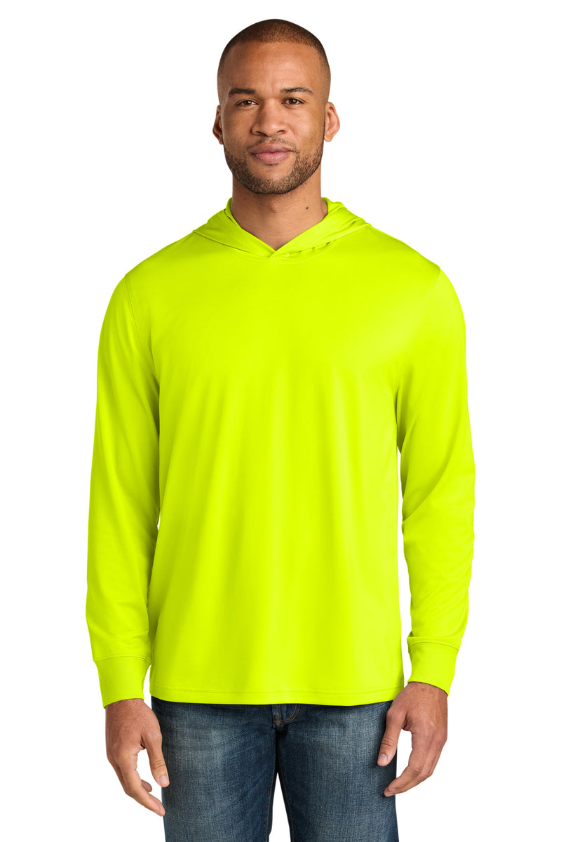 CornerStone Workwear Pro Long Sleeve Hooded Tee - Safety Yellow