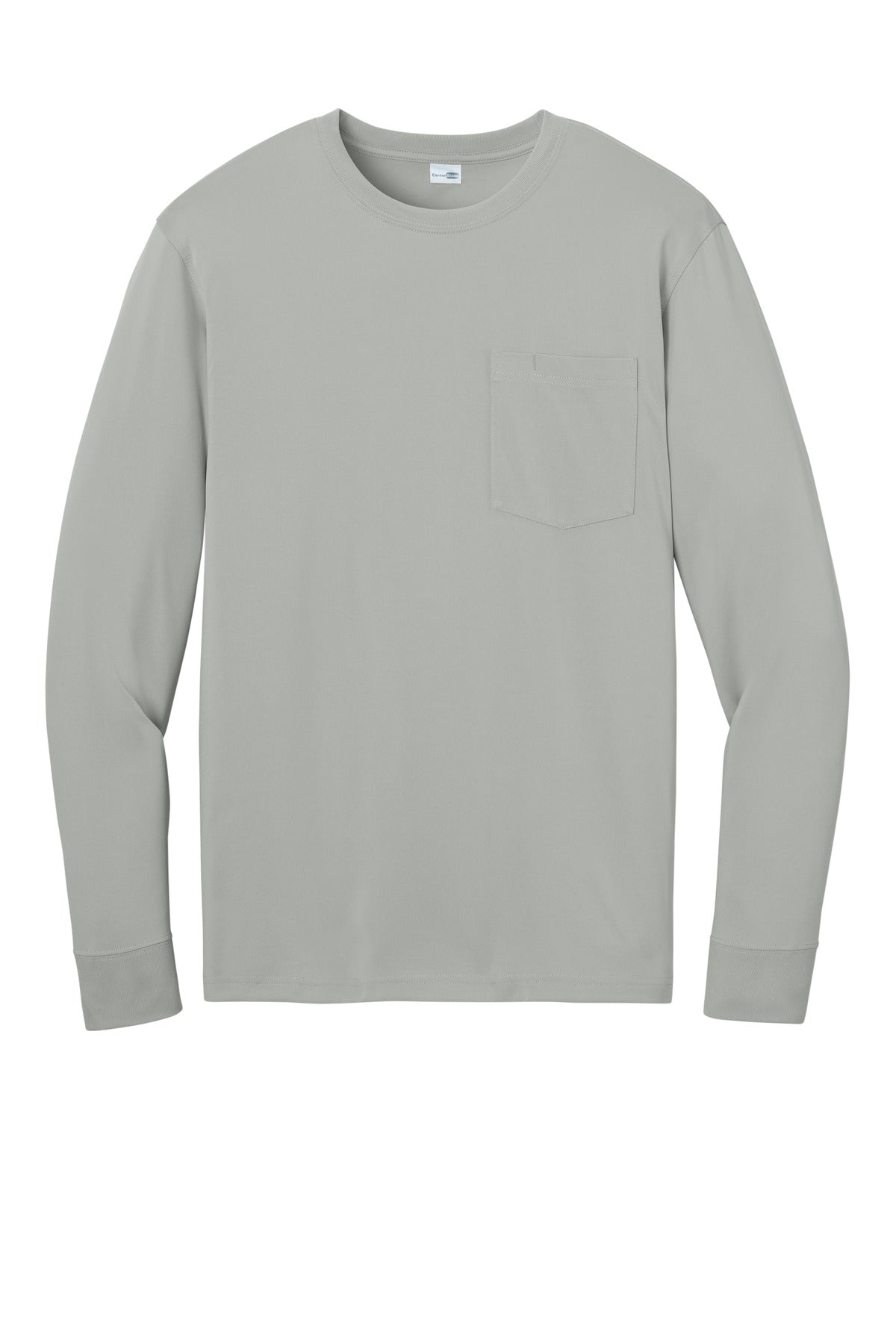 CornerStone Workwear Pro Long Sleeve Pocket Tee - Light Grey