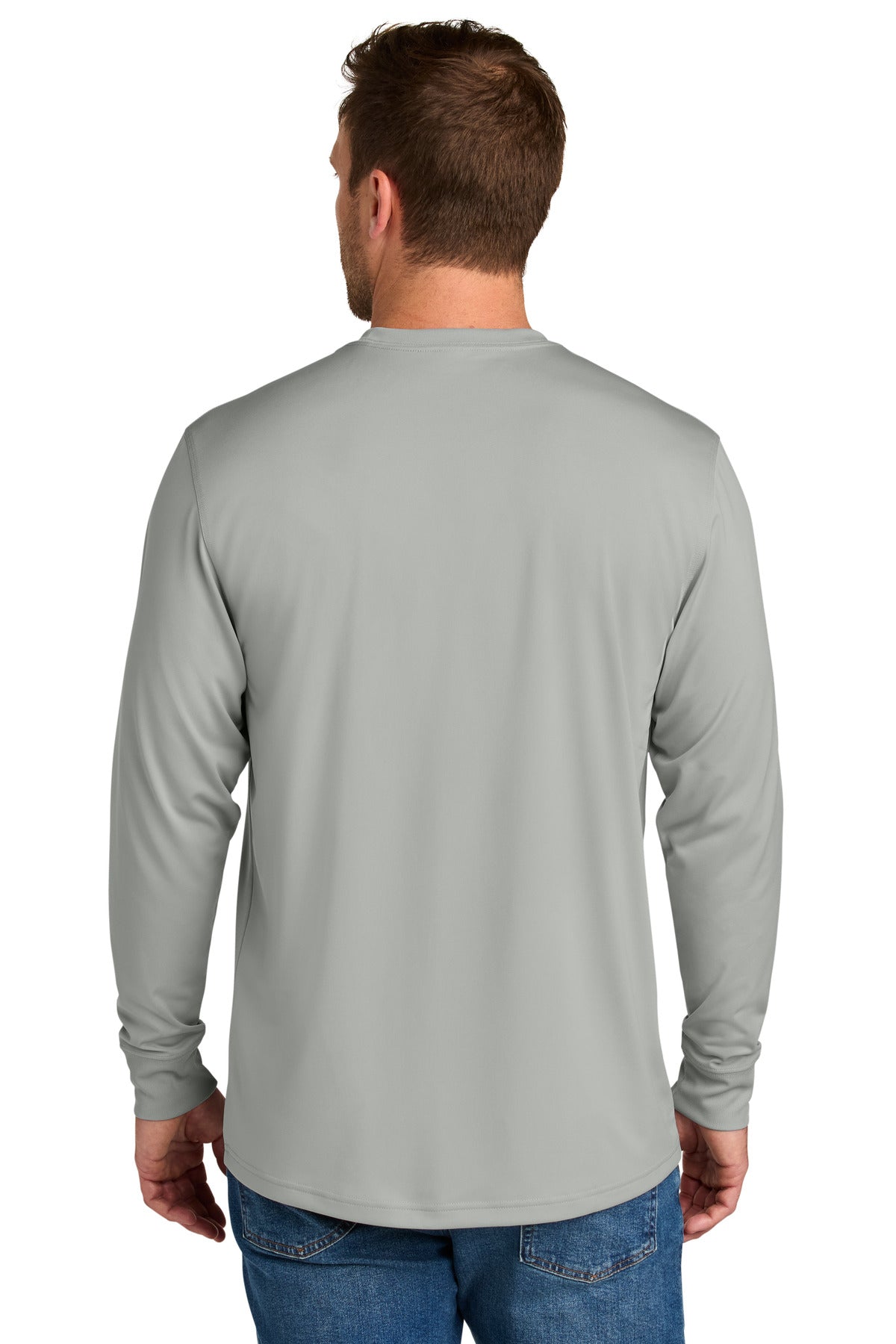 CornerStone Workwear Pro Long Sleeve Pocket Tee - Light Grey