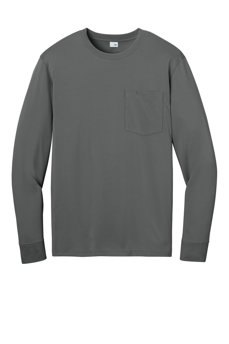 CornerStone Workwear Pro Long Sleeve Pocket Tee - Metal Grey