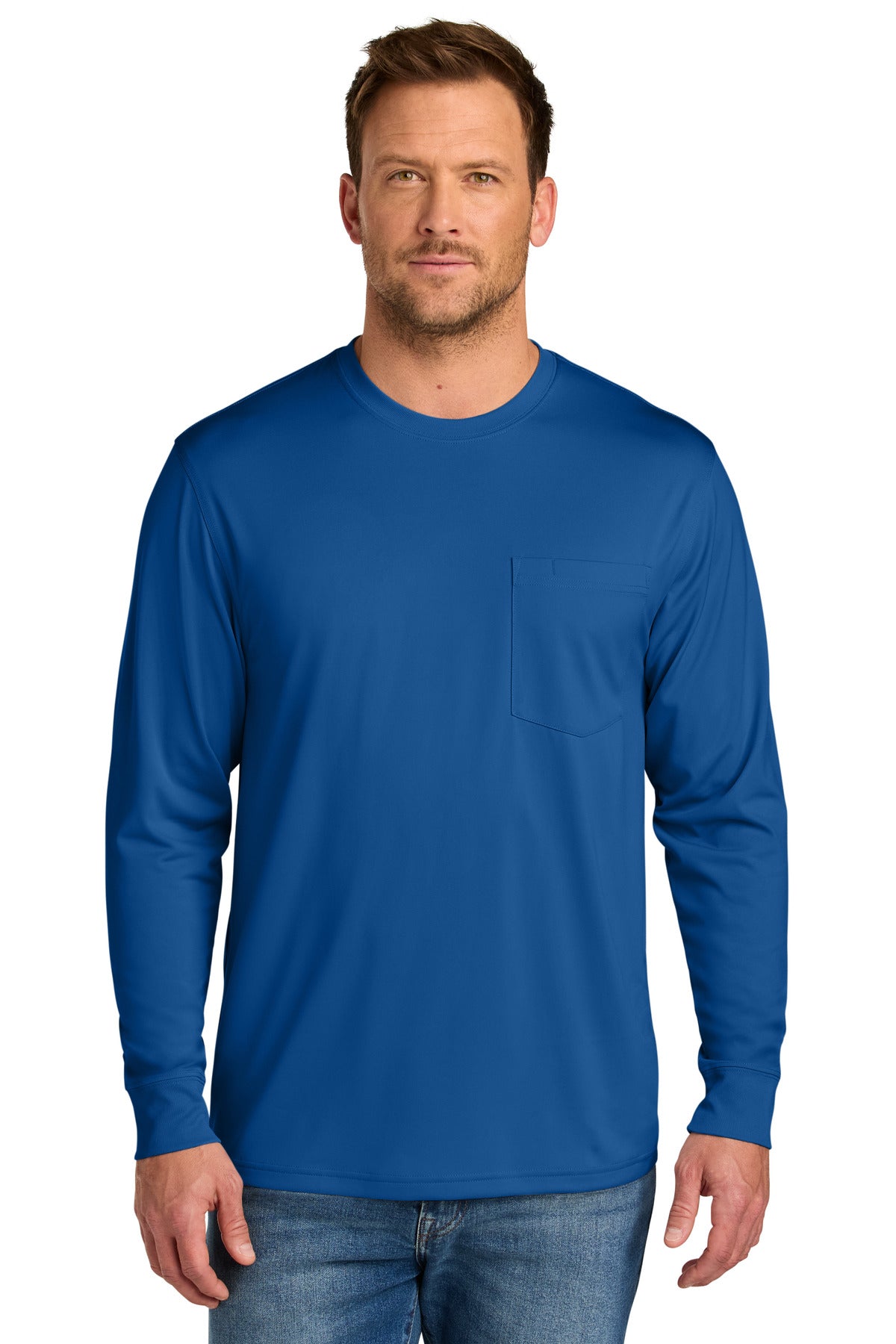 CornerStone Workwear Pro Long Sleeve Pocket Tee - Royal