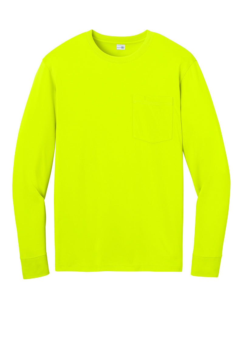 CornerStone Workwear Pro Long Sleeve Pocket Tee - Safety Yellow