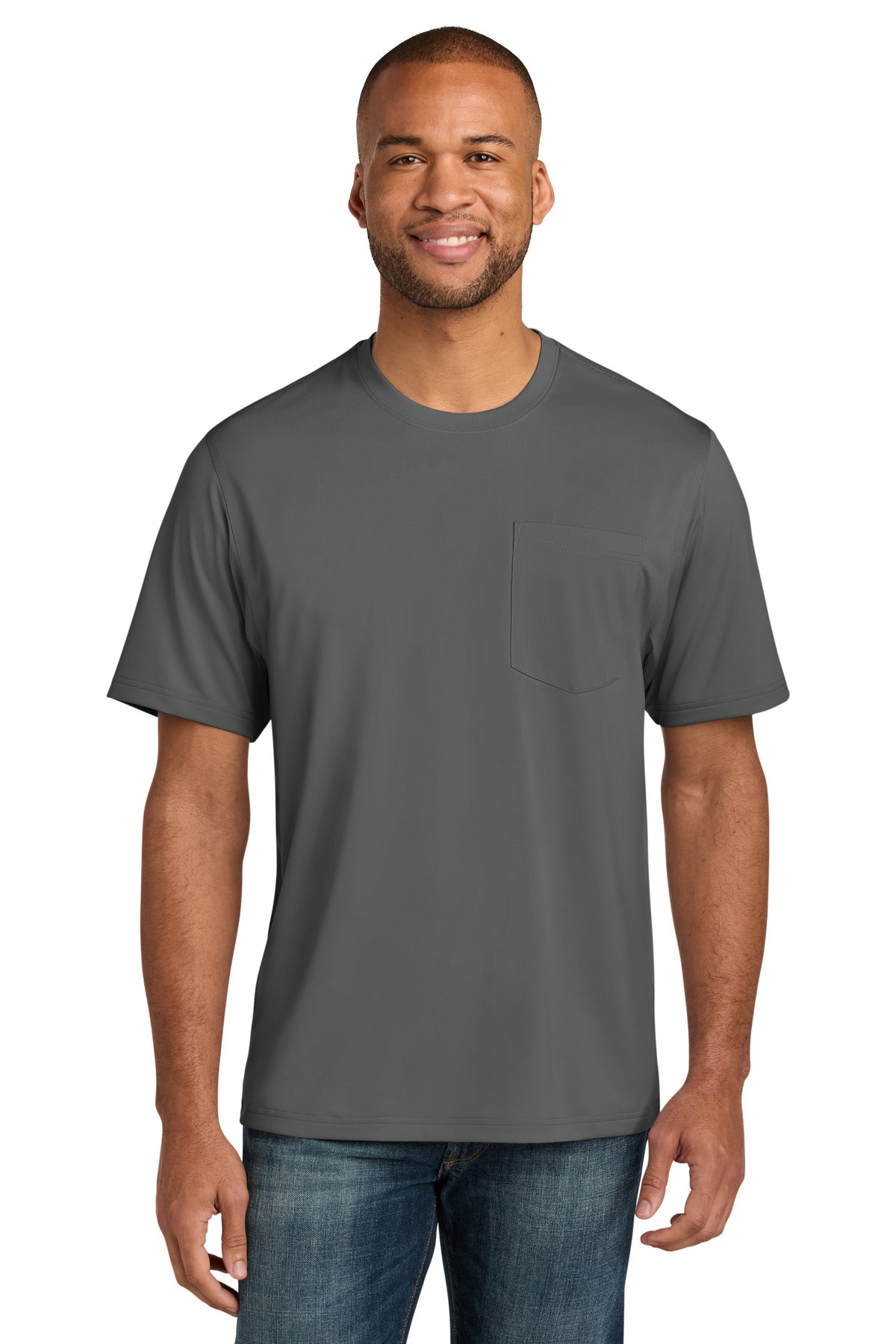 CornerStone Workwear Pro Short Sleeve Pocket Tee - Metal Grey