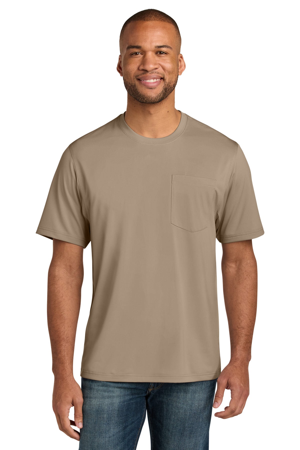 CornerStone Workwear Pro Short Sleeve Pocket Tee - Silver Tan