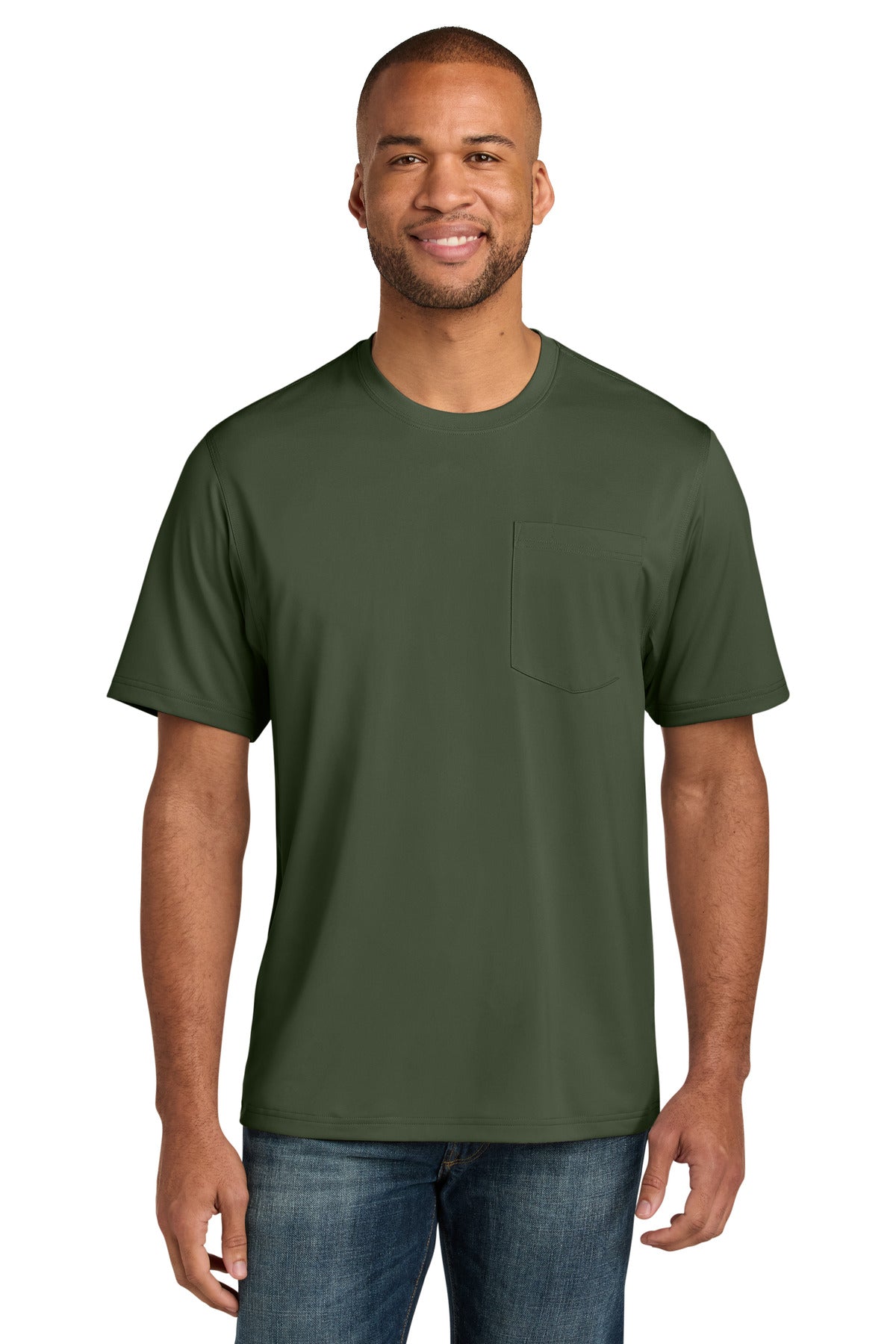 CornerStone Workwear Pro Short Sleeve Pocket Tee - Tactical Green