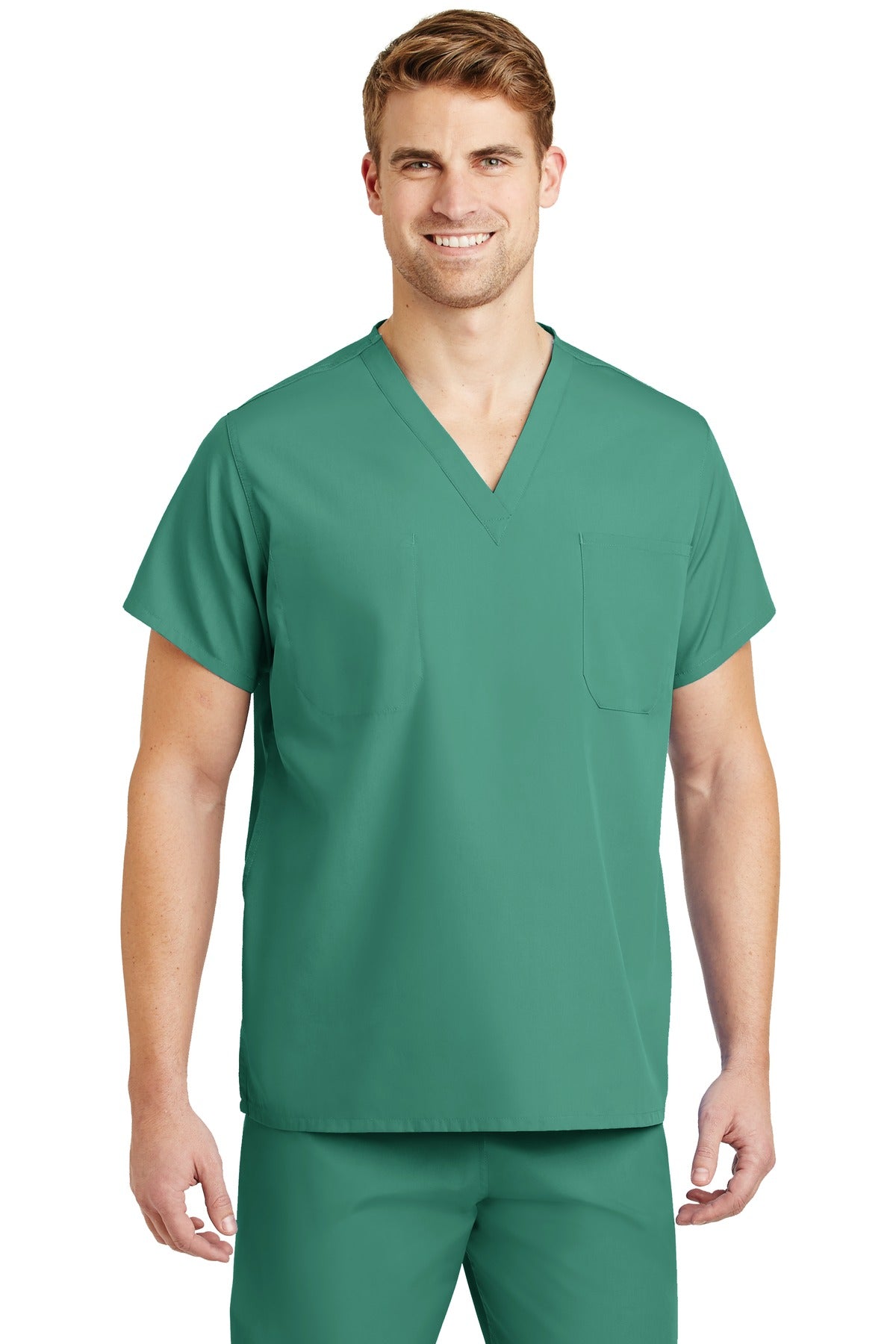 CornerStone - Reversible V-Neck Scrub Top - Jade Green