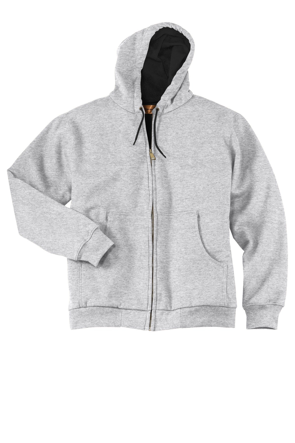 CornerStone - Heavyweight Full-Zip Hooded Sweatshirt with Thermal Lining - Athletic Heather