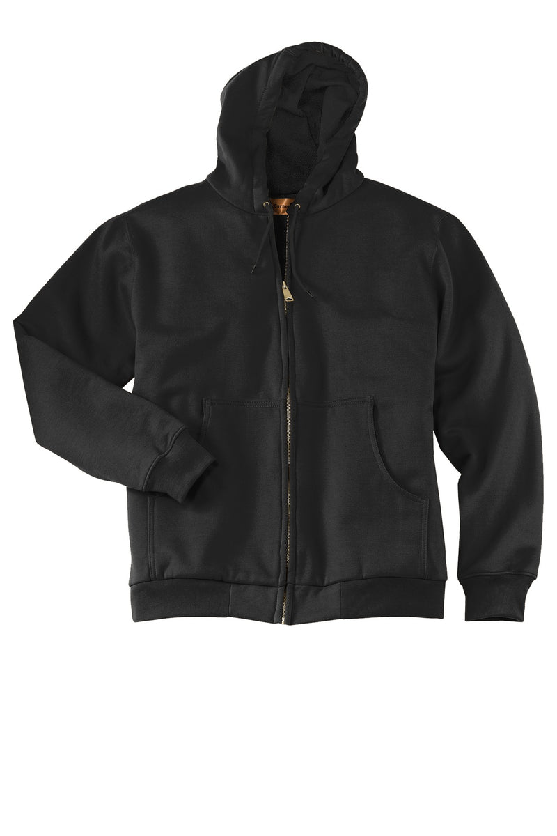 CornerStone - Heavyweight Full-Zip Hooded Sweatshirt with Thermal Lining - Black