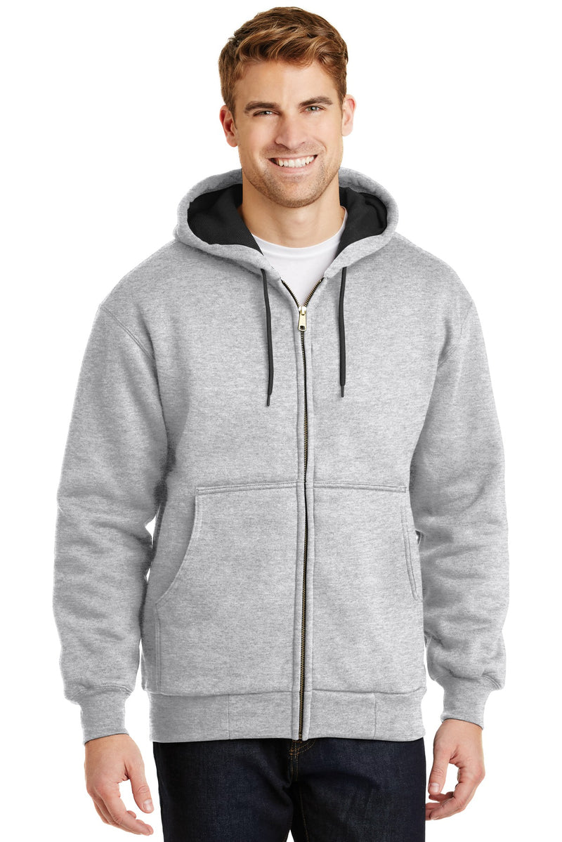 CornerStone - Heavyweight Full-Zip Hooded Sweatshirt with Thermal Lining - Athletic Heather
