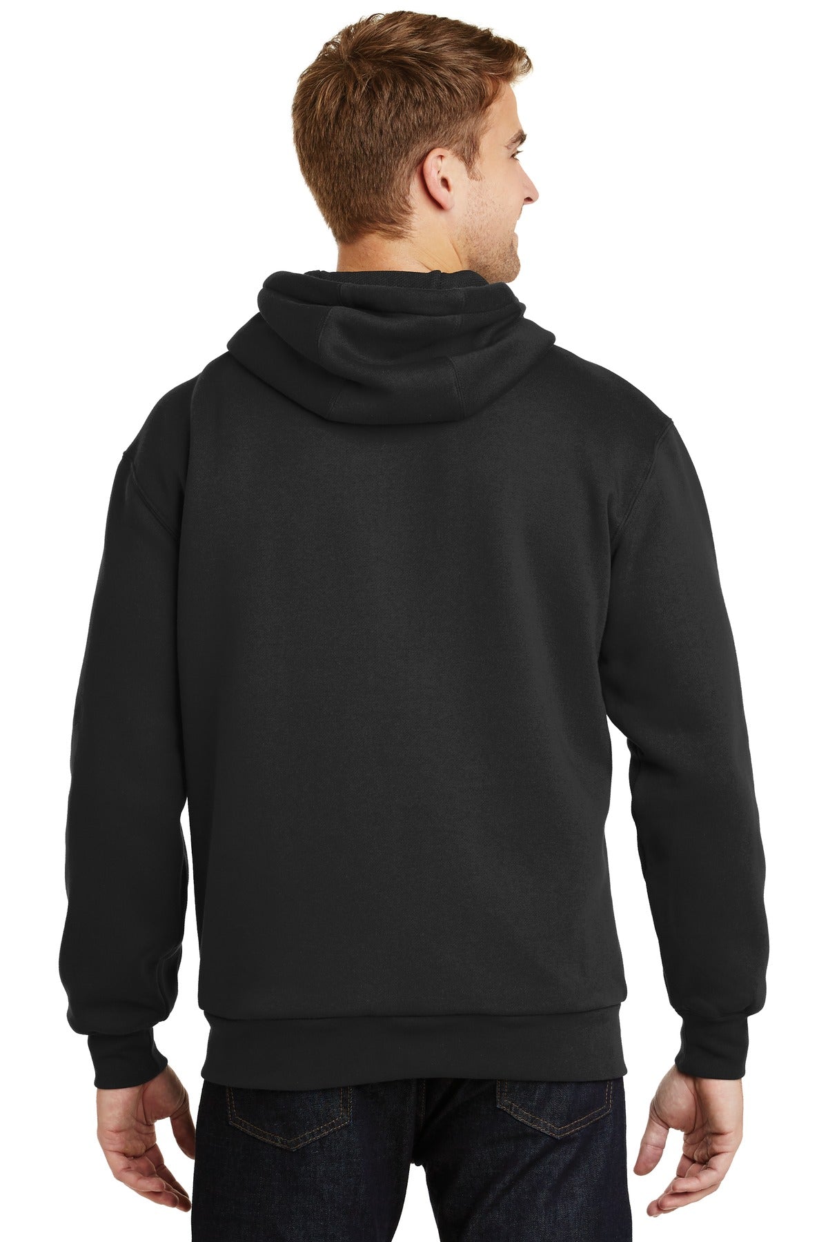 CornerStone - Heavyweight Full-Zip Hooded Sweatshirt with Thermal Lining - Black