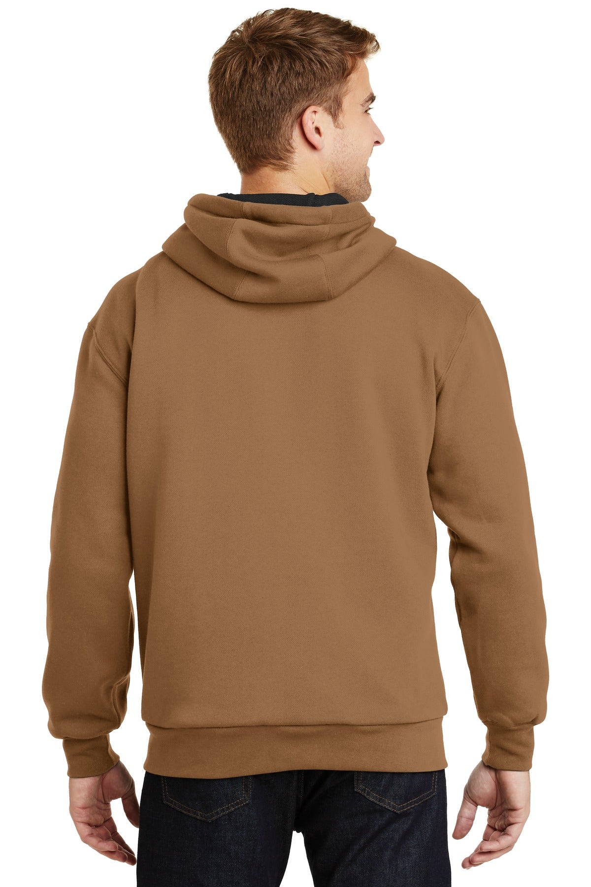 CornerStone - Heavyweight Full-Zip Hooded Sweatshirt with Thermal Lining - Duck Brown