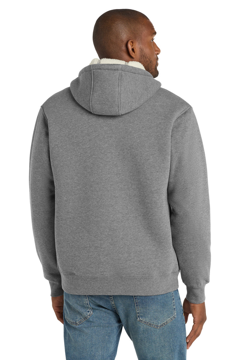 CornerStone Heavyweight Sherpa-Lined Hooded Fleece Jacket - Grey