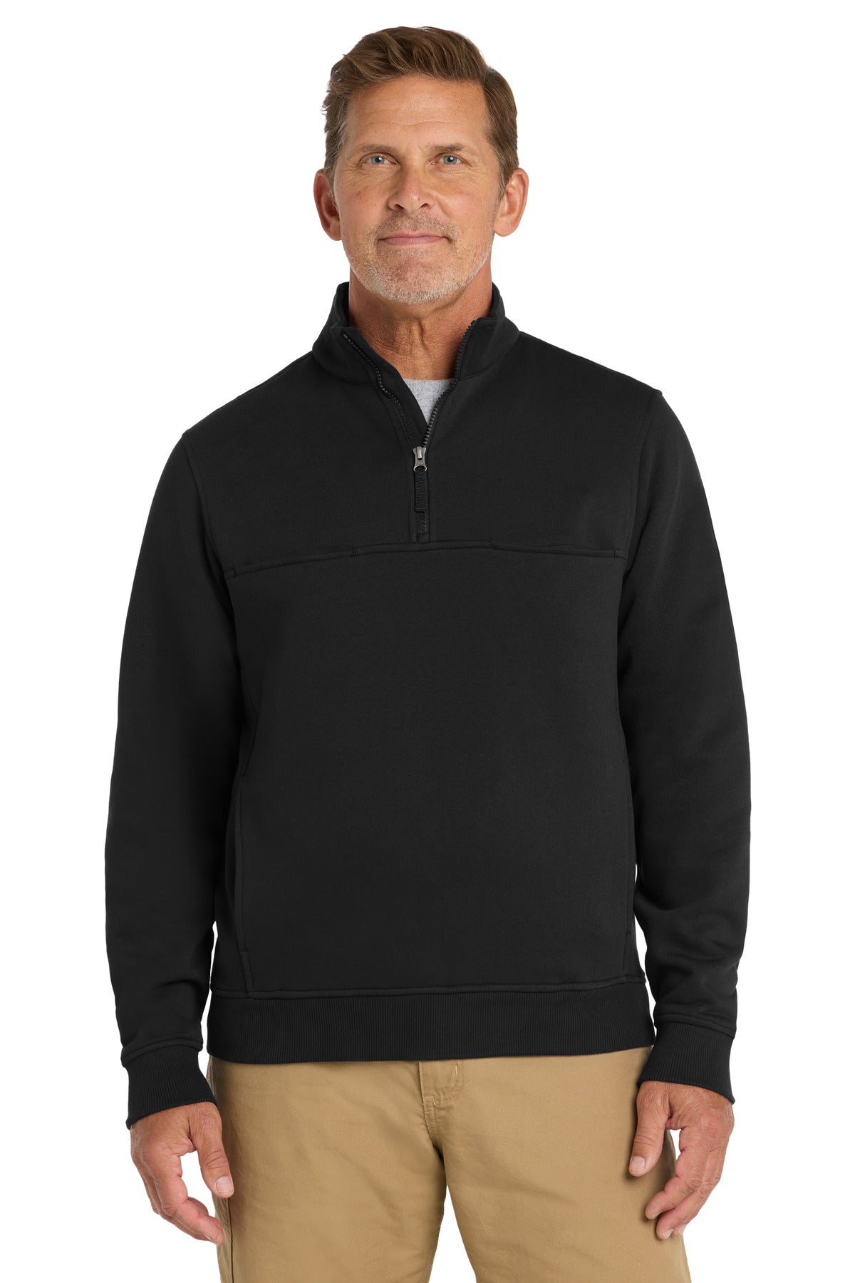 CornerStone 1/2-Zip Job Shirt - Black