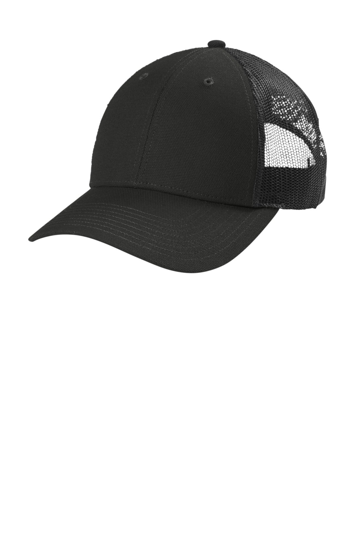 CornerStone  Canvas Mesh Back Cap - Black