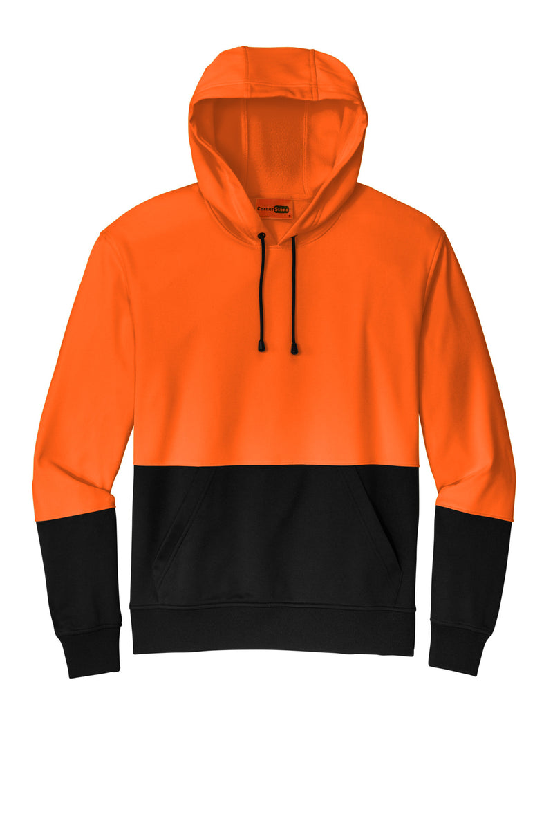 CornerStone Enhanced Visibility Fleece Pullover Hoodie - Safety Orange